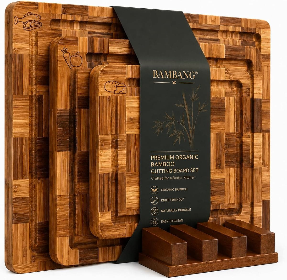 End-Grain Bamboo Cutting Board