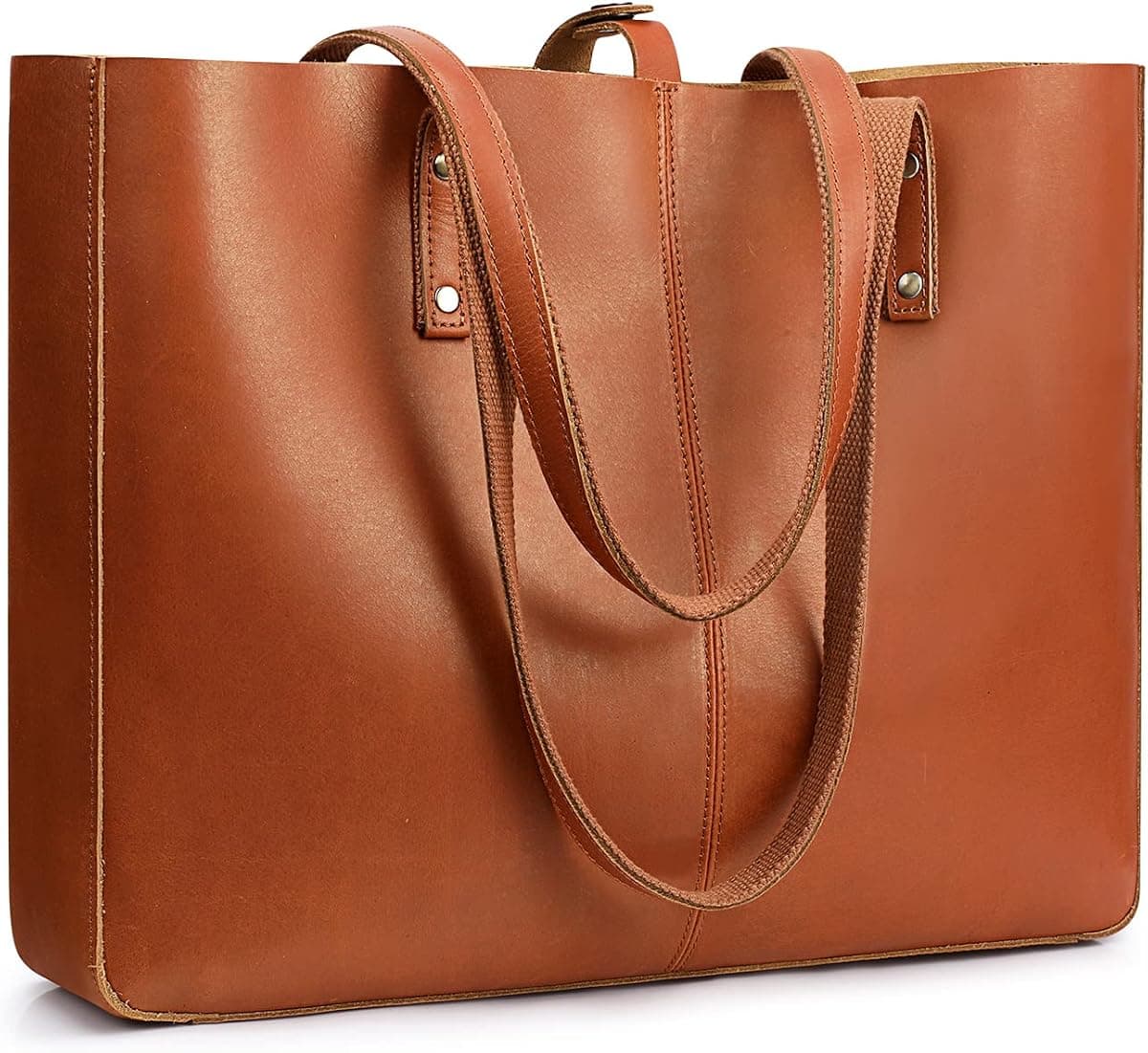 Full-Grain Leather Shoulder Tote